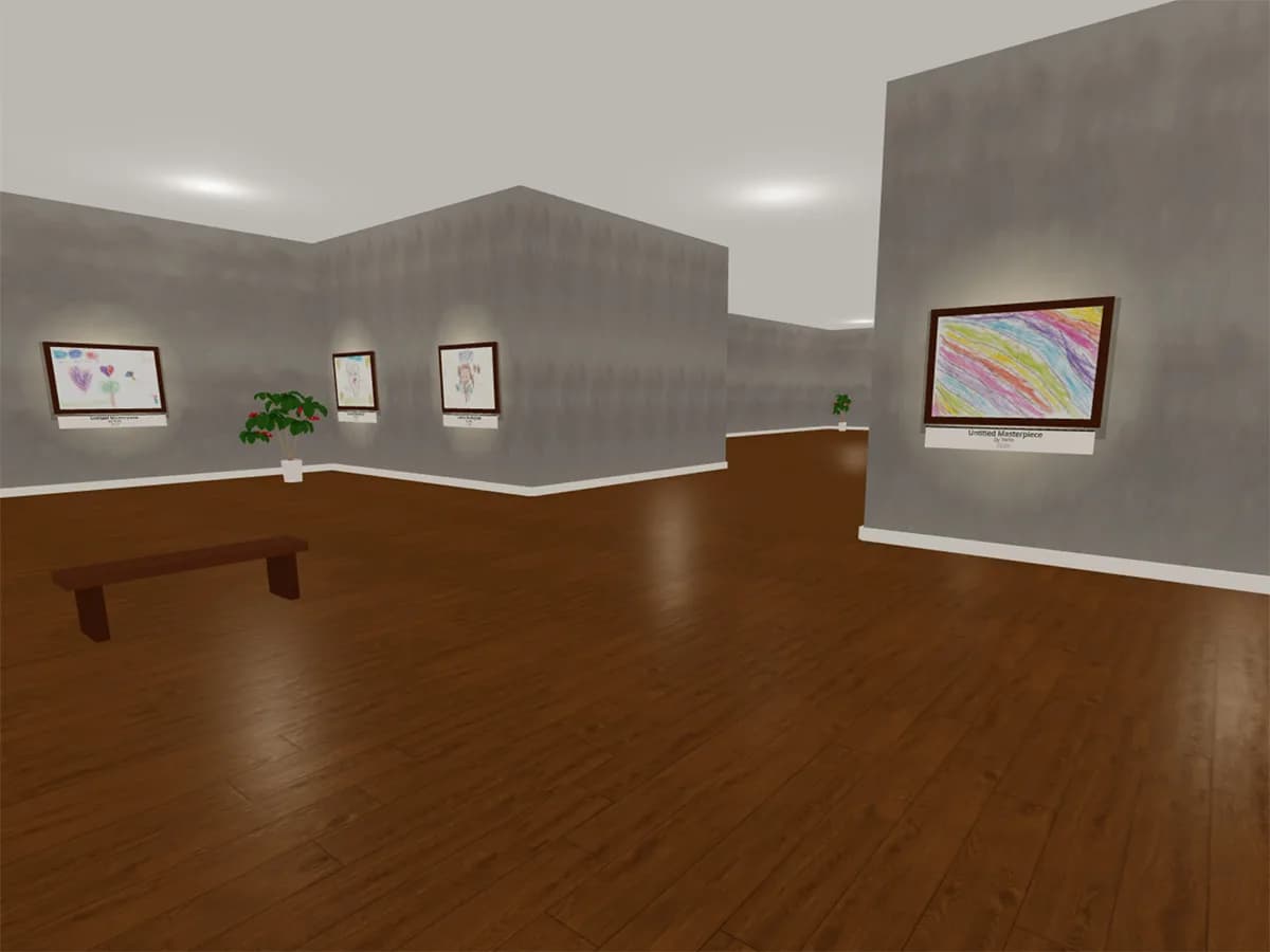 Step 3: full gallery view with many artworks